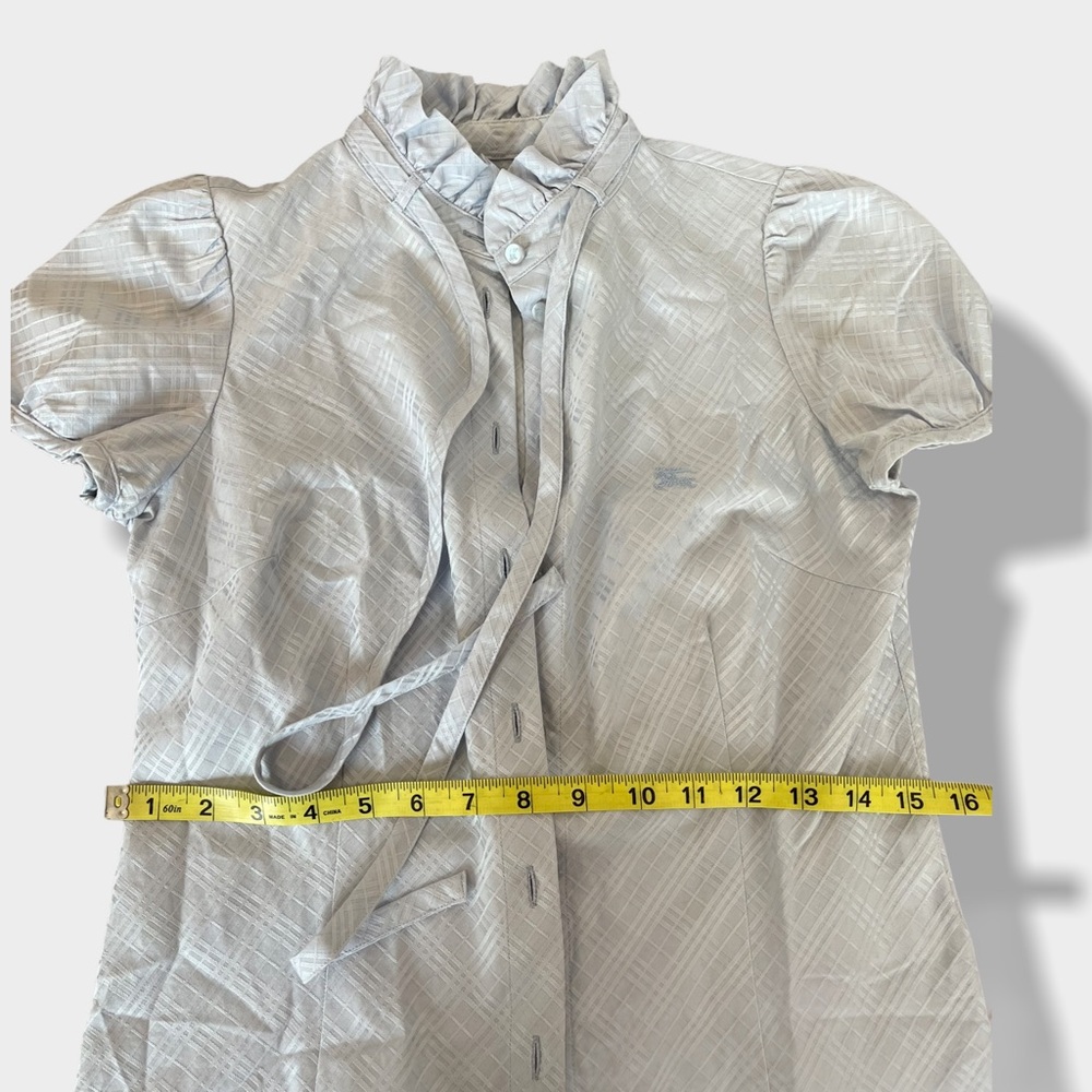 Authentic Burberry Blue Check Ruffle Top - Picture 15 of 16